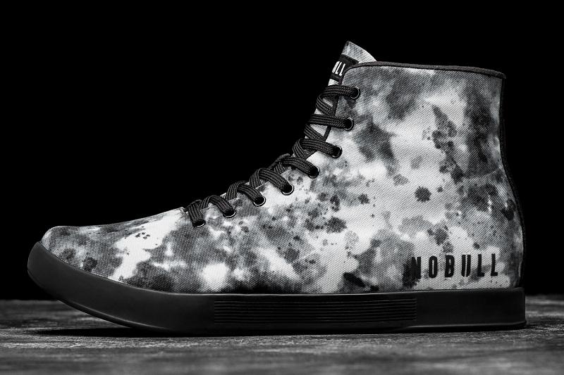 Nobull High-Top Shadow Tie-Dye Canvas Women's Trainers Grey | USA G2063S